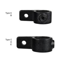 Buiskoppeling Oogdeel enkele lip - zwart-A / 21,3 mm
